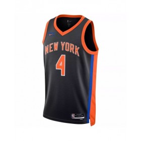 Camiseta Nike Swingman negra 2022/23 de Derrick Rose #4 de los New York Knicks para hombre - Edición City