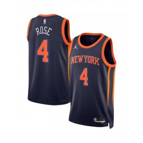 Camiseta de hombre New York Knicks Derrick Rose #4 Jordan Brand azul marino 2022/23 Swingman - Edición Statement