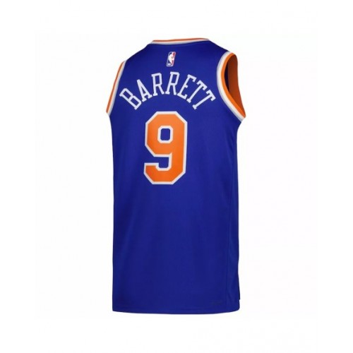 Camiseta de hombre New York Knicks RJ Barrett #9 azul 22/23 Swingman - Edición Icon