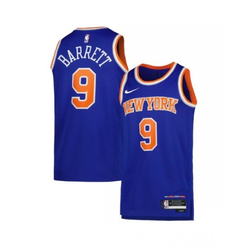 Camiseta de hombre New York Knicks RJ Barrett #9 azul 22/23 Swingman - Edición Icon