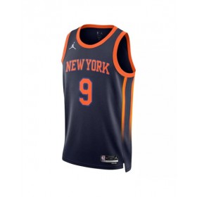 Camiseta de hombre New York Knicks RJ Barrett #9 Jordan Brand azul marino 2022/23 Swingman - Edición Statement