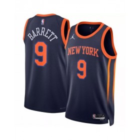 Camiseta de hombre New York Knicks RJ Barrett #9 Jordan Brand azul marino 2022/23 Swingman - Edición Statement