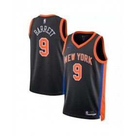 Camiseta Nike Swingman n.º 9 de RJ Barrett de los New York Knicks 2022/23 en color negro - Edición City