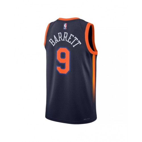 Camiseta de hombre New York Knicks RJ Barrett #9 Jordan Brand azul marino 2022/23 Swingman - Edición Statement