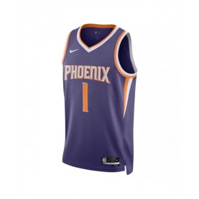 Camiseta de hombre Phoenix Suns Devin Booker #1 morado 22/23 Swingman - Edición Icon