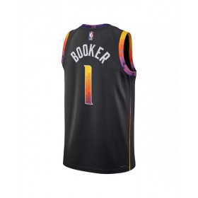 Camiseta de hombre Jordan Brand Devin Booker #1 de los Phoenix Suns 2022/23 Swingman negra - Edición Statement