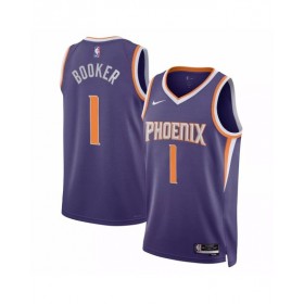 Camiseta de hombre Phoenix Suns Devin Booker #1 morado 22/23 Swingman - Edición Icon