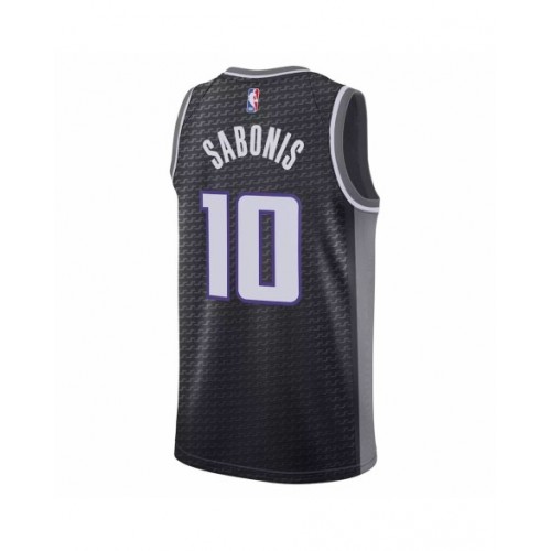 Camiseta de hombre Sacramento Kings Domantas Sabonis #10 negra 2022/23 Swingman - Edición Statement