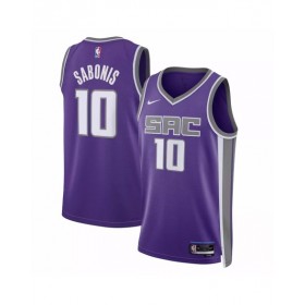 Camiseta Swingman Sacramento Kings Domantas Sabonis #10 Púrpura 2022/23 para hombre - Edición Icon