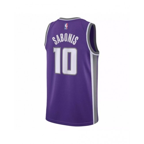 Camiseta Swingman Sacramento Kings Domantas Sabonis #10 Púrpura 2022/23 para hombre - Edición Icon