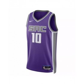 Camiseta Swingman Sacramento Kings Domantas Sabonis #10 Púrpura 2022/23 para hombre - Edición Icon