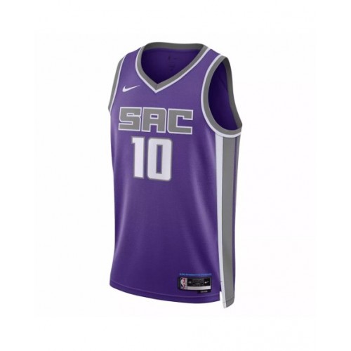 Camiseta Swingman Sacramento Kings Domantas Sabonis #10 Púrpura 2022/23 para hombre - Edición Icon