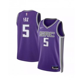 Camiseta de hombre Sacramento Kings De'Aaron Fox #5 violeta 2022/23 Swingman - Edición Icon