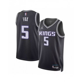 Camiseta de hombre Sacramento Kings De'Aaron Fox #5 negra 2022/23 Swingman - Edición Statement