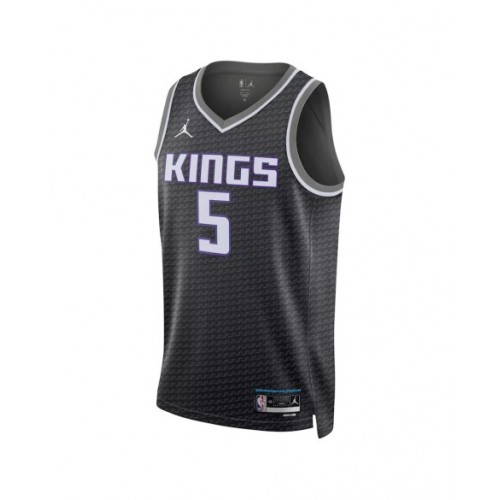 Camiseta de hombre Sacramento Kings De'Aaron Fox #5 negra 2022/23 Swingman - Edición Statement