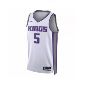 Camiseta de hombre Sacramento Kings De'Aaron Fox #5 blanca 22/23 Swingman - Edición de la asociación