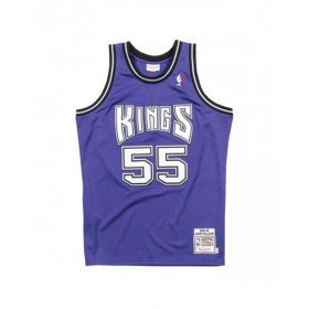 Camiseta auténtica de los Sacramento Kings Jason Williams #55 Mitchell & Ness Hardwood Classics para hombre color morado