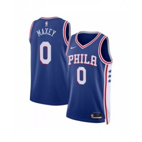 Camiseta Nike Royal 2022/23 Swingman Tyrese Maxey #0 de los Philadelphia 76ers para hombre - Edición Icon