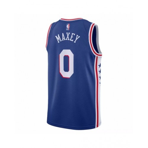 Camiseta Nike Royal 2022/23 Swingman Tyrese Maxey #0 de los Philadelphia 76ers para hombre - Edición Icon