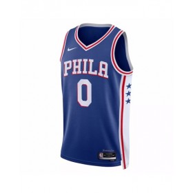 Camiseta Nike Royal 2022/23 Swingman Tyrese Maxey #0 de los Philadelphia 76ers para hombre - Edición Icon