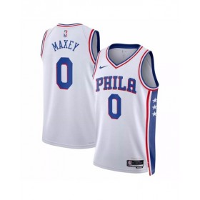 Camiseta de hombre Philadelphia 76ers Tyrese Maxey #0 2022/23 Swingman blanca - Edición de la asociación