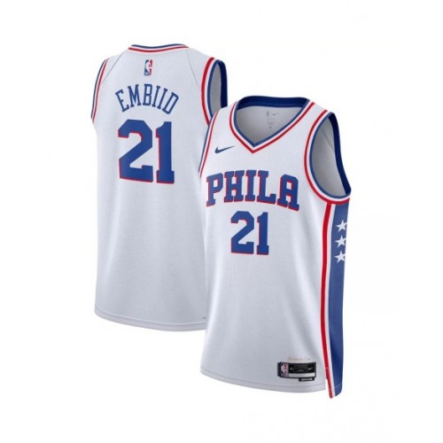 Camiseta de hombre Philadelphia 76ers Joel Embiid #21 White 22/23 Swingman - Edición de la Asociación