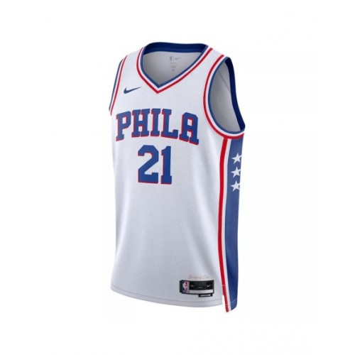 Camiseta de hombre Philadelphia 76ers Joel Embiid #21 White 22/23 Swingman - Edición de la Asociación