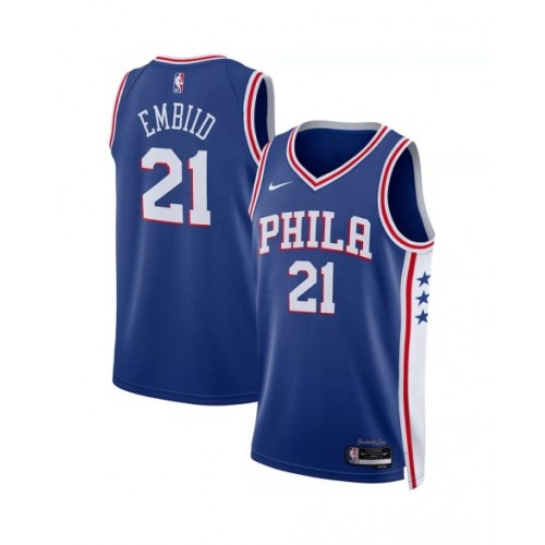 Camiseta Nike Royal 2022/23 Swingman Joel Embiid #21 de los Philadelphia 76ers para hombre - Edición Icon