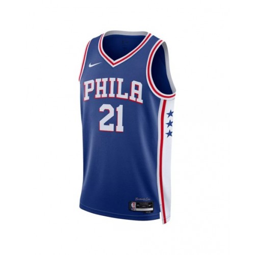 Camiseta Nike Royal 2022/23 Swingman Joel Embiid #21 de los Philadelphia 76ers para hombre - Edición Icon