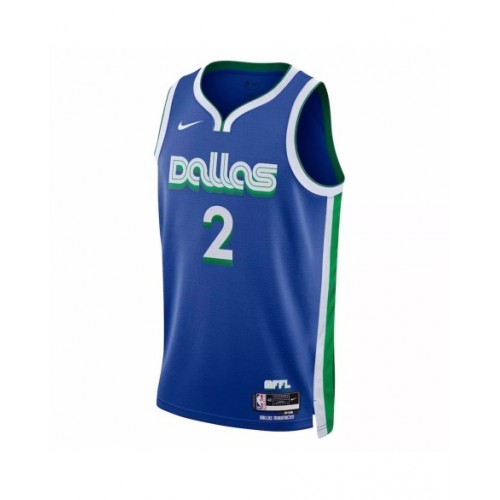 Camiseta Nike azul 2022/23 Swingman de Kyrie Irving #2 de los Dallas Mavericks para hombre - Edición City