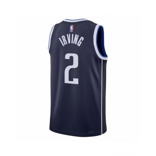 Camiseta Swingman de la edición Statement 2022/23 de Kyrie Irving #2 de los Dallas Mavericks para hombre de Jordan Brand en azul marino