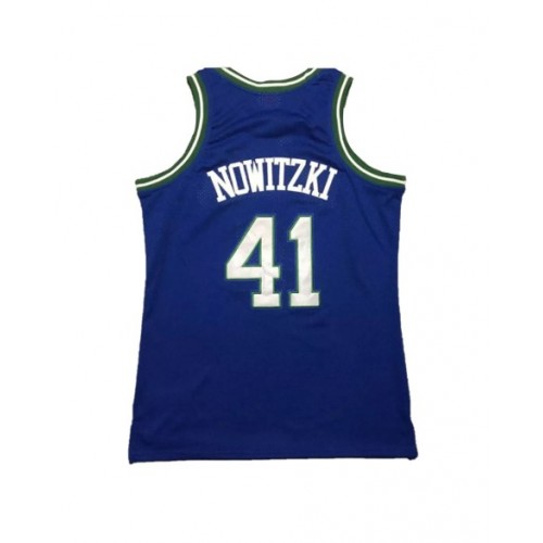 Camiseta de la NBA para hombre Mitchell & Ness azul 1998/99 Swingman de los Dallas Mavericks Nowitzki #41