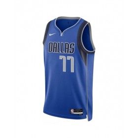 Camiseta Nike Royal Swingman 2022/23 de Luka Doncic #77 de los Dallas Mavericks para hombre - Edición Icon