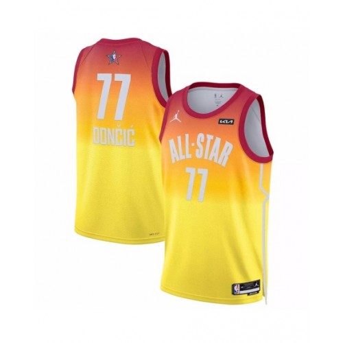 Camiseta de hombre Jordan Brand naranja Swingman del Juego de las Estrellas de la NBA 2023 de Luka Doncic #77