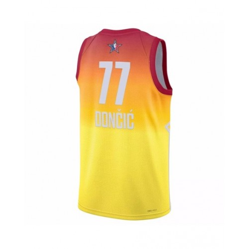 Camiseta de hombre Jordan Brand naranja Swingman del Juego de las Estrellas de la NBA 2023 de Luka Doncic #77