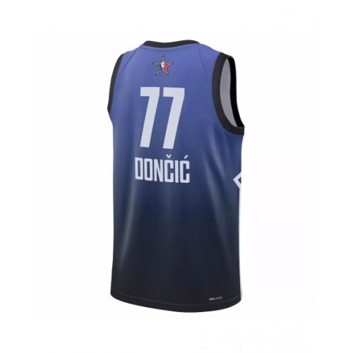 Camiseta azul de hombre Jordan Brand Luka Doncic #77 del Juego de las Estrellas de la NBA 2023 Swingman