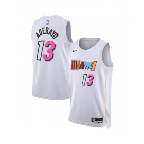 Camiseta Nike Swingman Bam Adebayo #13 de los Miami Heat para hombre, edición City, color blanco 2022/23