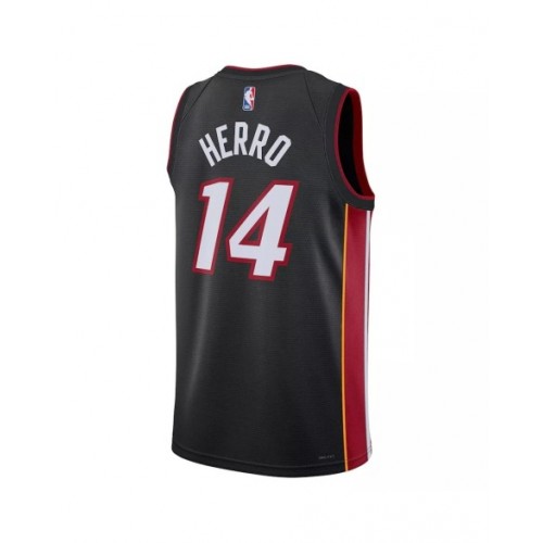 Camiseta Nike negra Swingman Tyler Herro #14 2022/23 de Miami Heat - Edición Icon