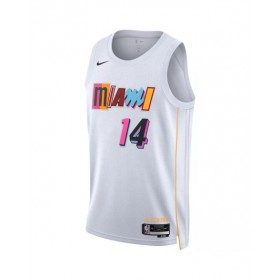 Camiseta Nike Tyler Herro #14 de los Miami Heat para hombre, color blanco 2022/23, edición City