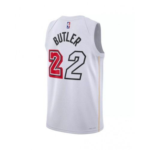 Camiseta Nike blanca 2022/23 Swingman Jimmy Butler #22 de los Miami Heat para hombre - Edición City