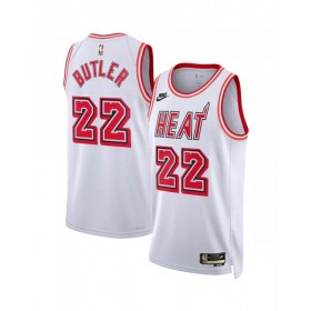 Camiseta de hombre Jimmy Butler #22 de Miami Heat, edición clásica, color blanco, 22/23