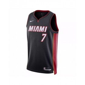 Camiseta de hombre Kyle Lowry #7 de Miami Heat, color negro, 22/23, Swingman - Edición Icon