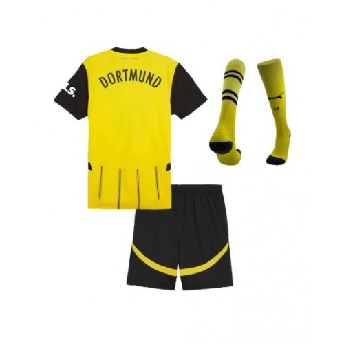 Kit de camiseta local del Dortmund 2024/25 para niños (camiseta + pantalón corto + calcetines)