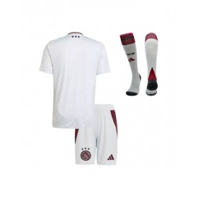 Kit de camiseta de fútbol de visitante del Ajax 2024/25 para niños (camiseta + pantalones cortos + calcetines)