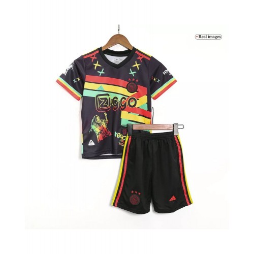 Kit de camiseta de fútbol juvenil Ajax x Bob Marley 2023/24