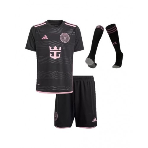 Kit de camiseta de visitante del Inter Miami CF 2024 para niños (camiseta + pantalones cortos + calcetines)