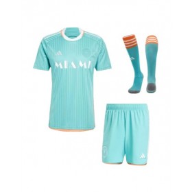 Kit de camiseta de fútbol de visitante de tercera equipación del Inter Miami CF 2024 (camiseta + pantalón corto + medias)