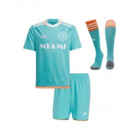 Kit de camiseta de fútbol de visitante de tercera equipación del Inter Miami CF 2024 para niños (camiseta + pantalones cortos + calcetines)