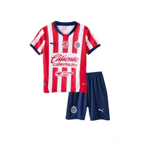 Kit de camiseta de fútbol local Chivas 2024/25 para niños (camiseta + pantalones cortos)