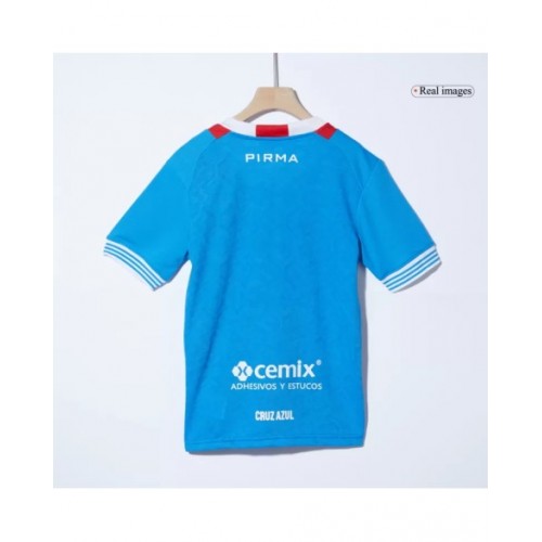 Kit de camiseta de fútbol local de Cruz Azul 2024/25 para niños (camiseta + pantalones cortos)